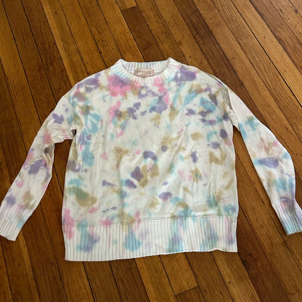 Philosophy Pink and Blue Crew Neck Sweater